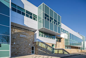 Updated campus facade