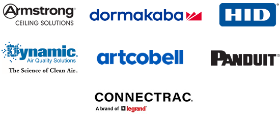Armstrong Ceiling Solutions, dormakaba, HID, Dynamic Air Quality Solutions, Artcobell, Panduit, Connectrac