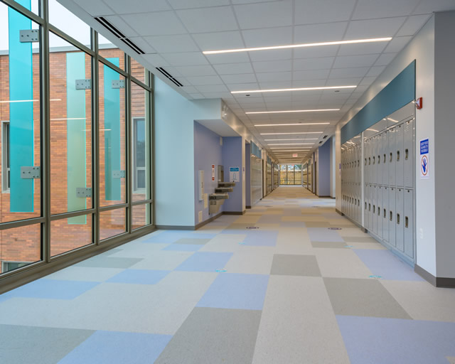 Thomas J. Waters Elementary School hallway
