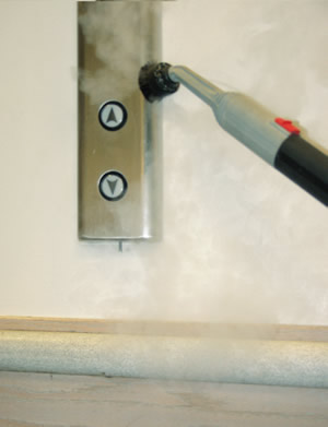 steam cleaning elevator buttons
