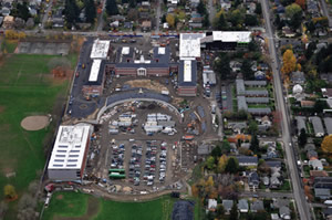 historic school site aerial view