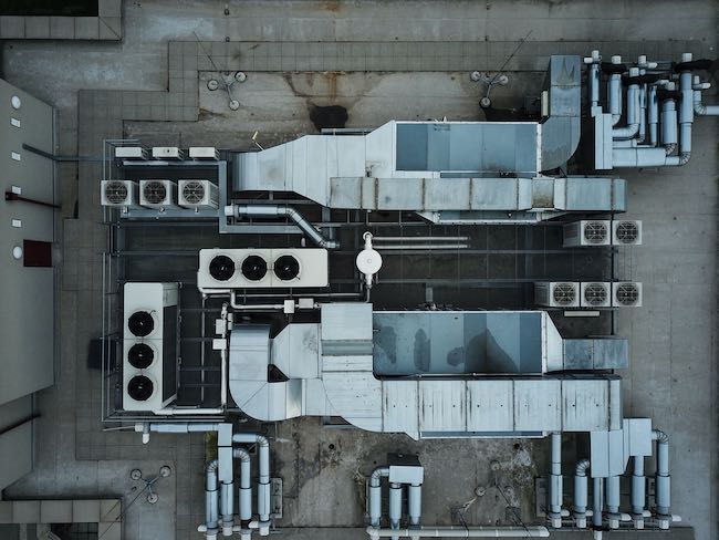 Aerial photo of a building
