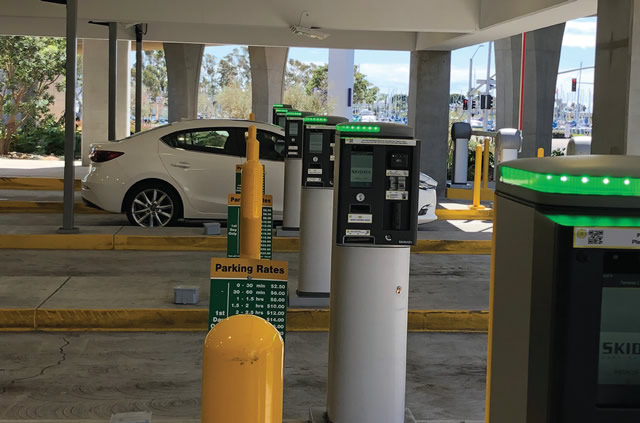 parking payment stations at exit